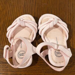 Wonder Nation Pink Sandals with Adjustable Straps and Cushioned Footbed
